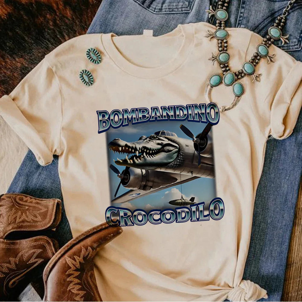 Tralalero Tralala Tung Tung Tung Sahur Bombardiro Crocodilo Tee Shirt Funny Italian Brainrot T shirt Men Women Tshirt