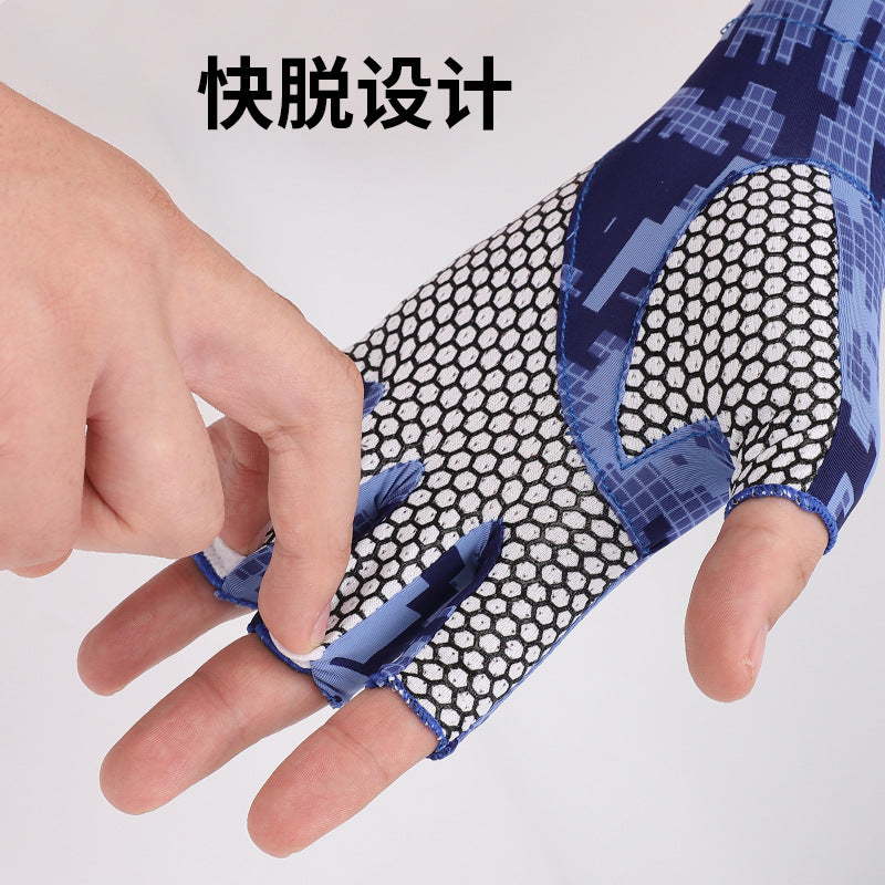 New Cycling Ice Sleeves Men's Ice-Sense High-Elastic Outdoor Cycling Sun Protection Sleeves Anti-Uv Ice Silk Summer Arm Guards