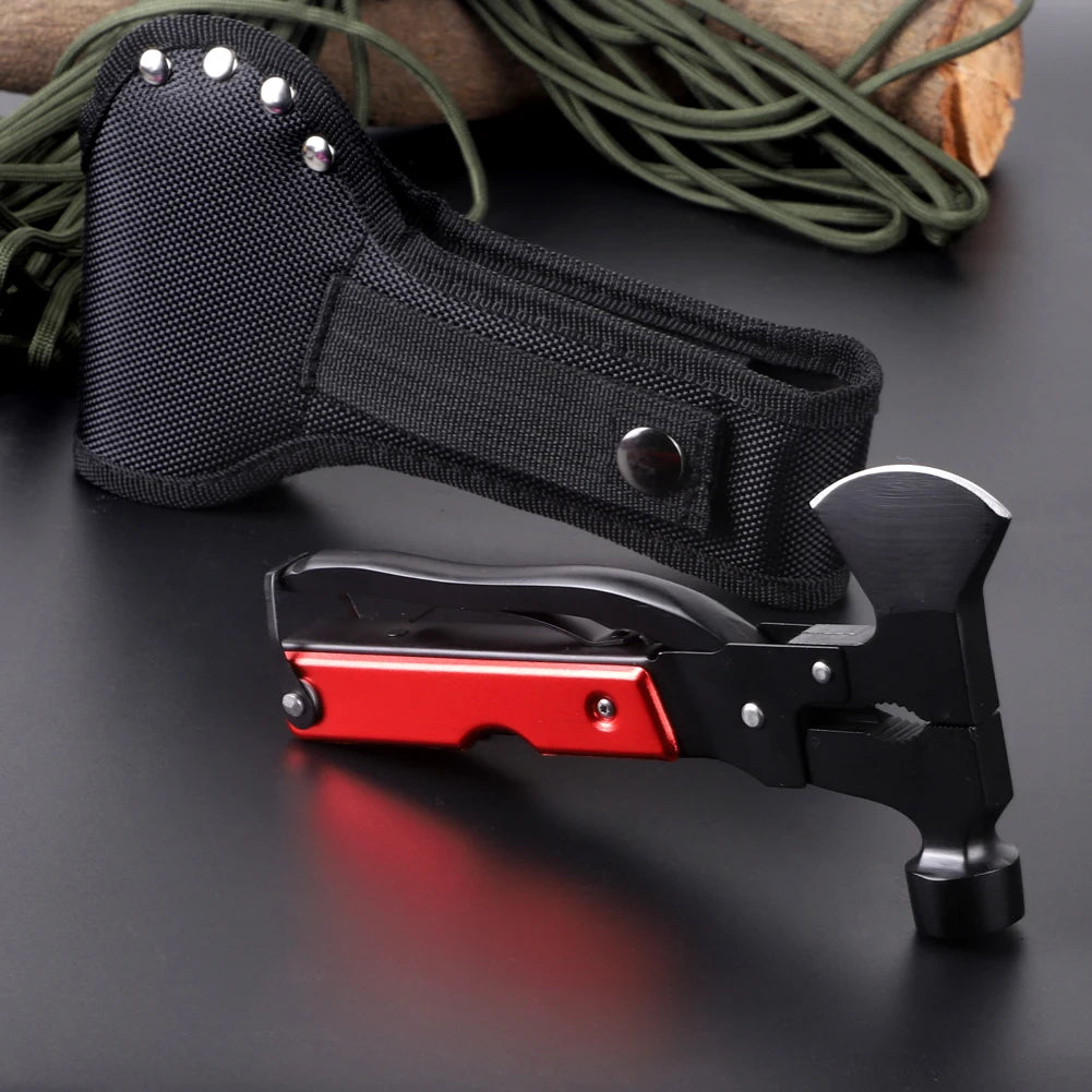 USA Stock Wholesale Portable All in One Tools Hatchet Axe Mini Safety Hammer Multitool Survival Hammer for Camping