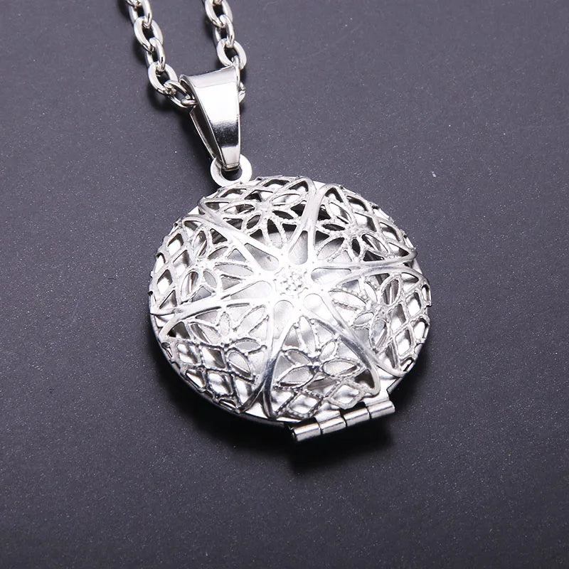 Copper Color Love Heart Locket Pendants for Women Men Openable Photo Frame Glossy Family Pet Picture Necklace Family Love Gift