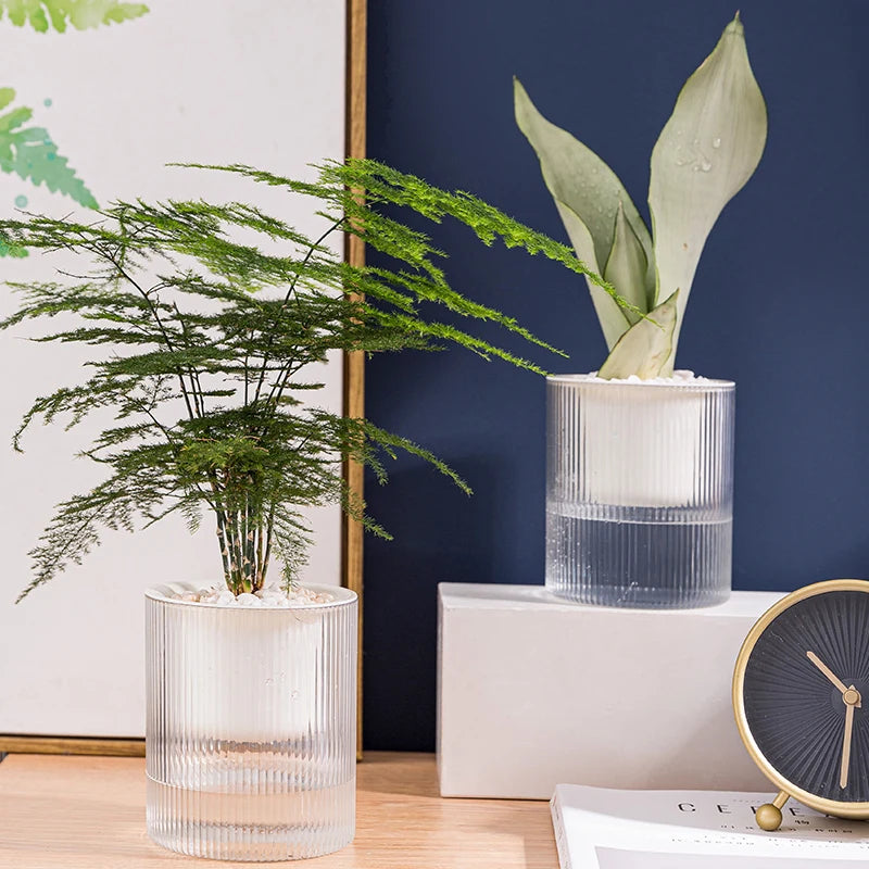 BRICE 4 Inch Plant Pot Garden Automatic Absorbing Water Self Watering Planter Small the Lazy Plastic Self Watering Pot