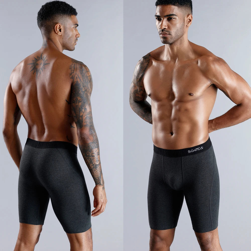4pcs Long Boxers Men's Underpants Cotton Men Panties Underwear Man Boxershorts Sport Mens Boxer Shorts Sexy Male Trunks Calecon