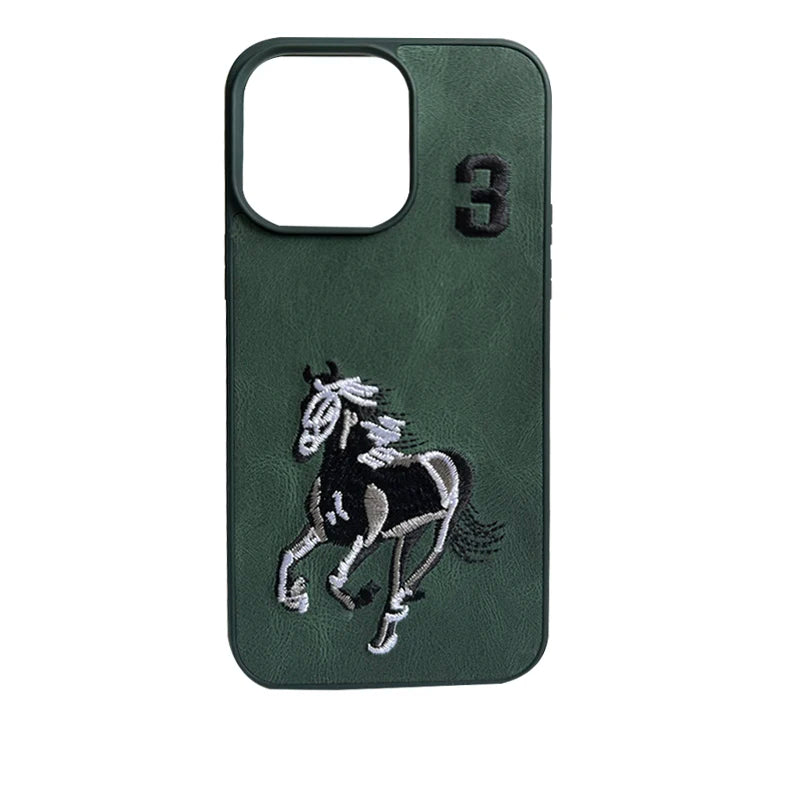 Embroidered Mobile Phone case  for iPhone 16 Pro Max Custom Pattern TPU Leather case  for iPhone 15 Plus 14 13 12 11 Pro Max