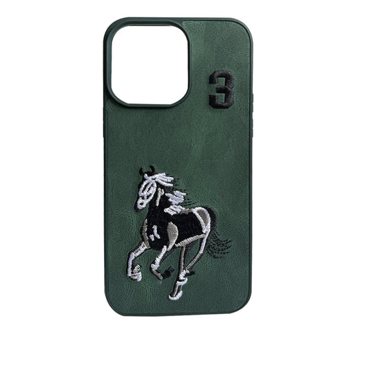 Embroidered Mobile Phone case  for iPhone 16 Pro Max Custom Pattern TPU Leather case  for iPhone 15 Plus 14 13 12 11 Pro Max