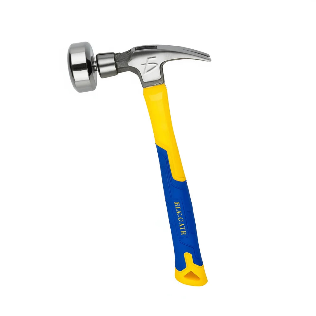 HERM Industrial Pick Hammer Model HERM.29 Magnetic Head Forged Steel Ears 2-Inch Face Fiberglass Handle Contoured Grip 38cm