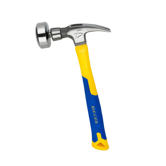 HERM Industrial Pick Hammer Model HERM.29 Magnetic Head Forged Steel Ears 2-Inch Face Fiberglass Handle Contoured Grip 38cm