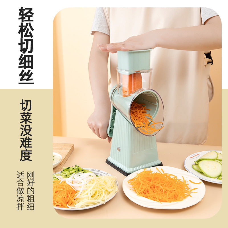 Multifunctional Vegetable Cutting Artifact Home Kitchen Hand-Cranked Drum Potato Grating Machine Convenient Slicing and Grating Meat Cutter