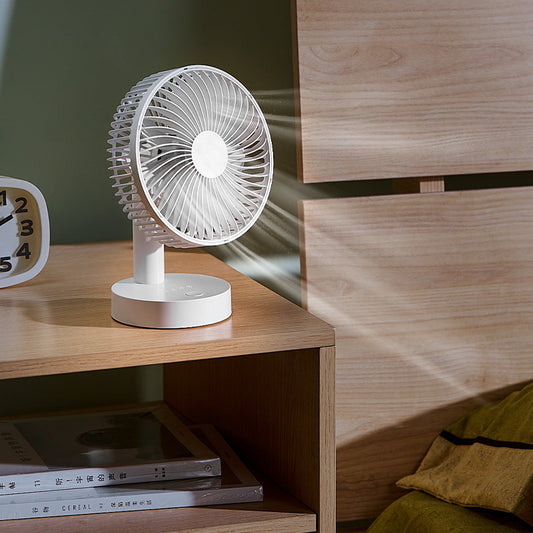 Cassidorf USB small electric fan 6 inch shaking head rechargeable 8 inch dormitory office desktop fan