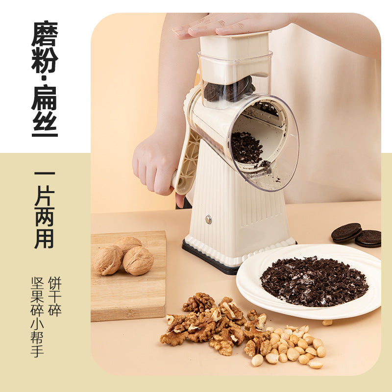 Multifunctional Vegetable Cutting Artifact Home Kitchen Hand-Cranked Drum Potato Grating Machine Convenient Slicing and Grating Meat Cutter