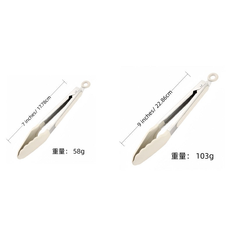 Cross Border Black Silicone Clip Food Clip Commercial High Temperature Resistant Food Grade Kitchen Steak Barbecue Grill Tool