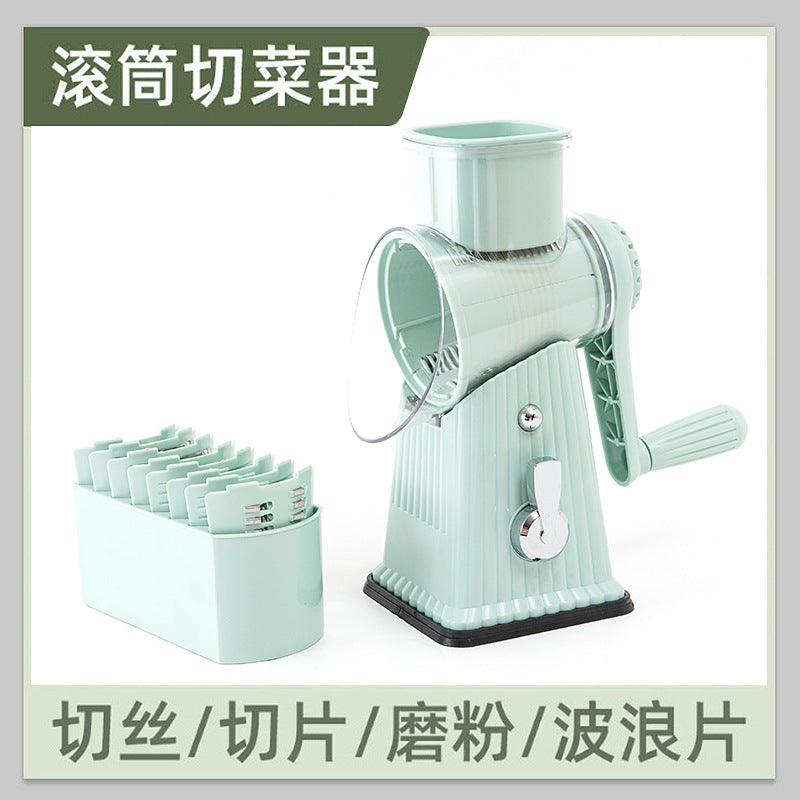 Multifunctional Vegetable Cutting Artifact Home Kitchen Hand-Cranked Drum Potato Grating Machine Convenient Slicing and Grating Meat Cutter