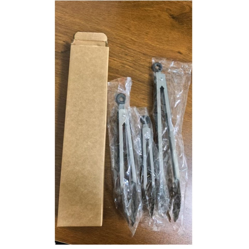 Cross Border Black Silicone Clip Food Clip Commercial High Temperature Resistant Food Grade Kitchen Steak Barbecue Grill Tool