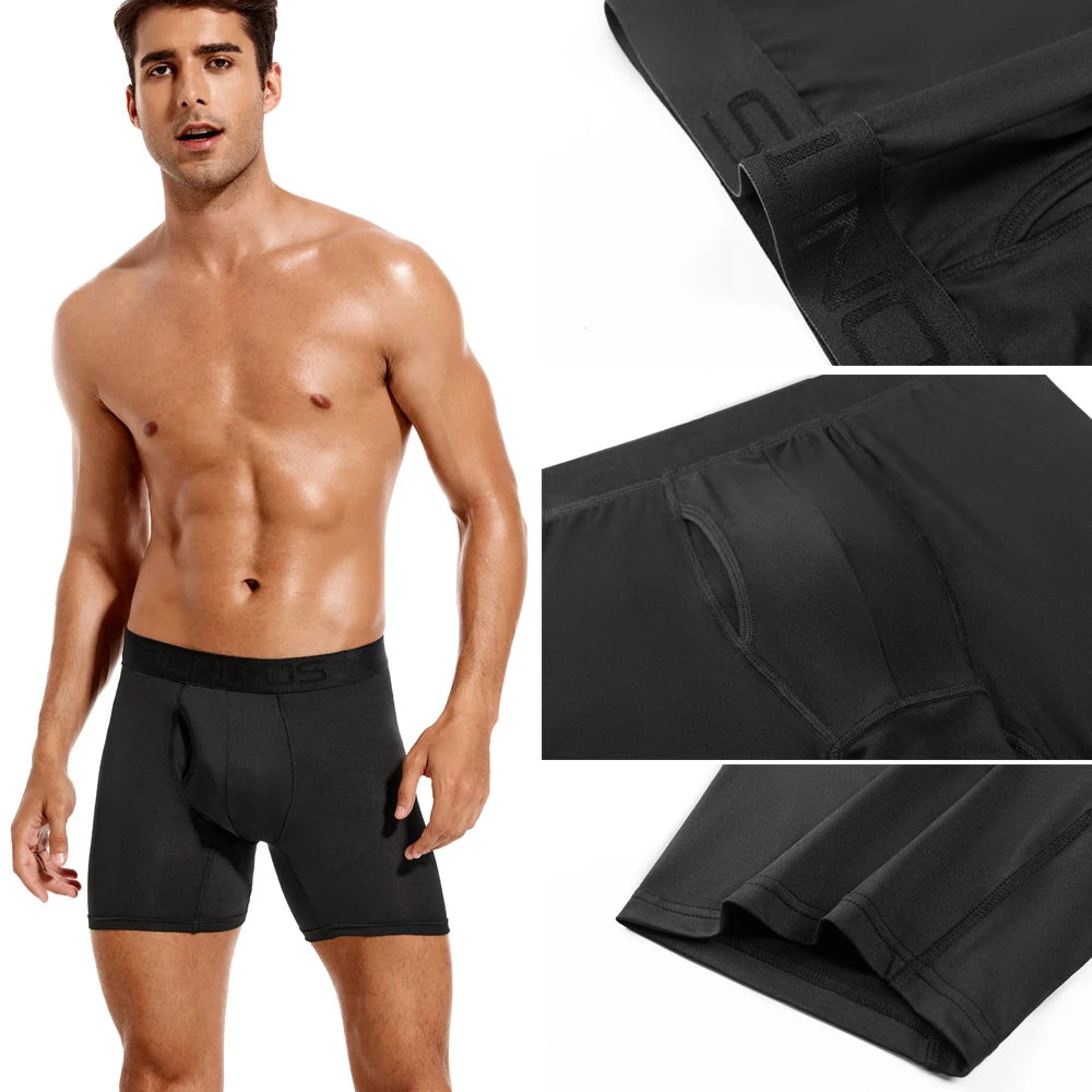4pcs Front opening underpants men brand Boxers man sexy boxer shorts Men's panties gift underwear for mens calecon