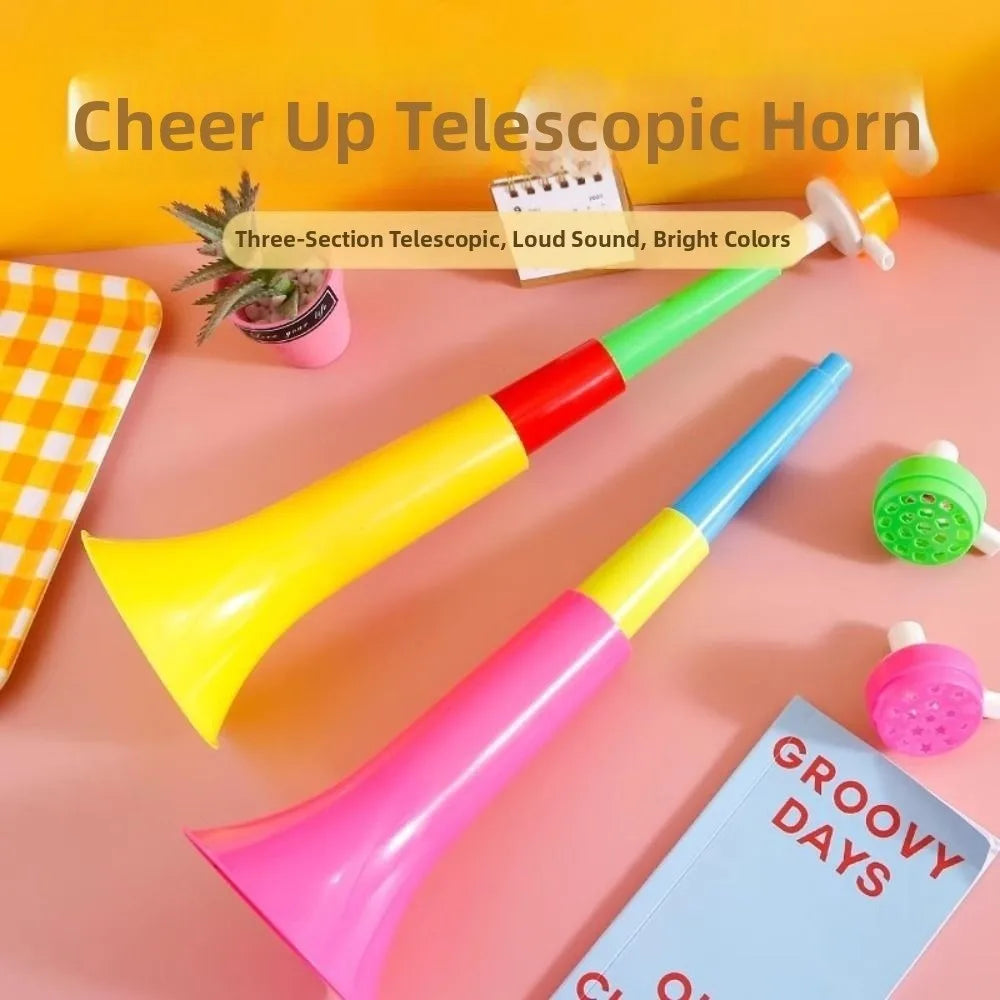New 24 Inch Collapsible Stadium Horn Vuvuzela Loud Sound Vuvuzela Horn Plastic Soccer Noisemakers School Party Supplies
