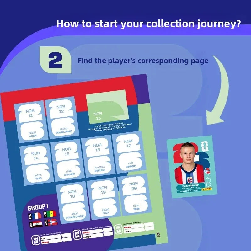 2026 Panini Official FIFA World Cup Sticker Box Messi Mbappé Haaland Yamal Star Collectible Stickers for World Cup Fans Gift