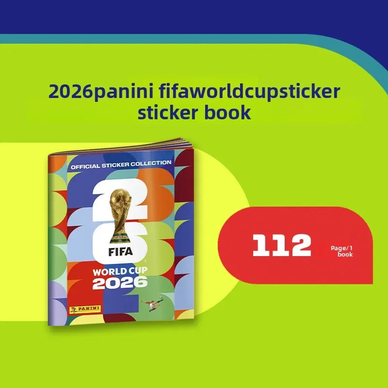 2026 Panini Official FIFA World Cup Sticker Box Messi Mbappé Haaland Yamal Star Collectible Stickers for World Cup Fans Gift