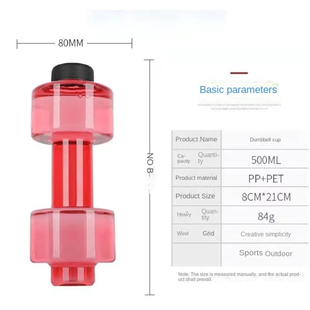 Leakproof Dumbbell Water Cup Dual Purpose Large Capacity Sports Water Cup Portable Unisex Dumbbell Water Bottle Fitness