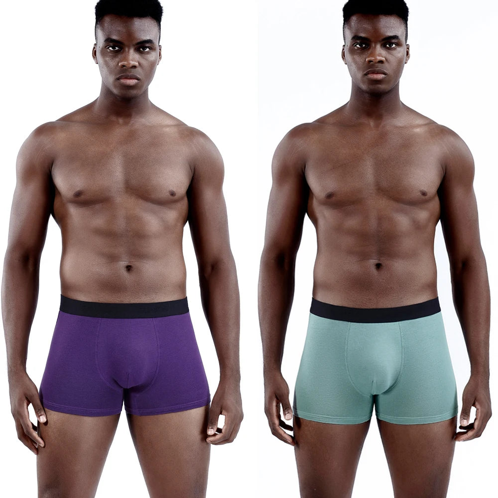 8pcs Men's Panties Sexy Homme Underpants Solid Underwear for Man Cotton Mens Boxer Shorts Male Trunks Boxershorts Set Calecon