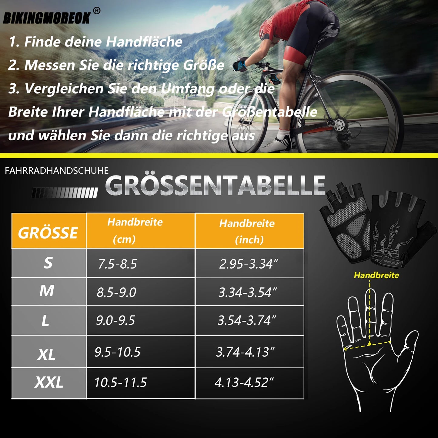 MOREOK Bike Gloves Half Finger  5MM Gel Pads Breathable Mountain Road Bike Cycling gloves Shock-absorbing Bicycle Gloves for Men
