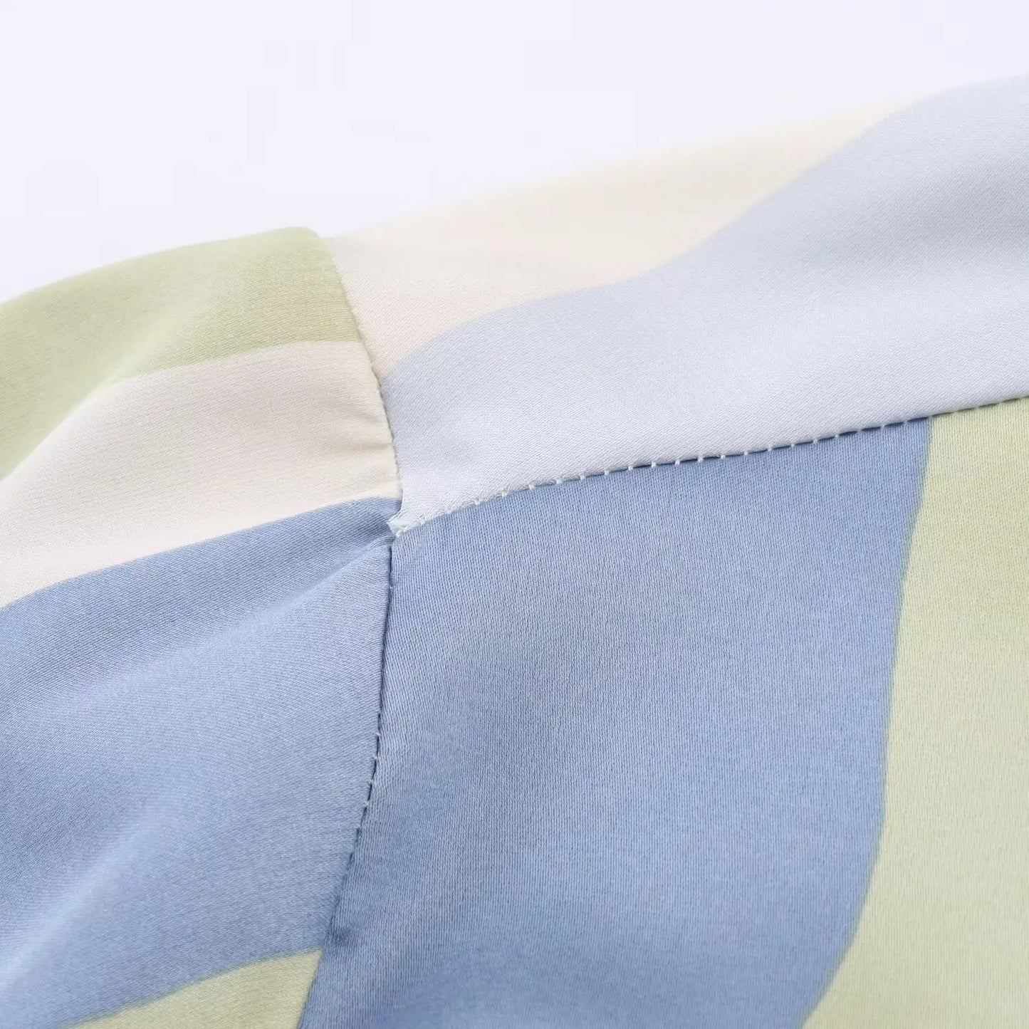 Women Striped Shirts Spring Summer Female Turn-Down Collar Blocking Design Long Sleeved Casual Shirt Tops Ladies' Shirt