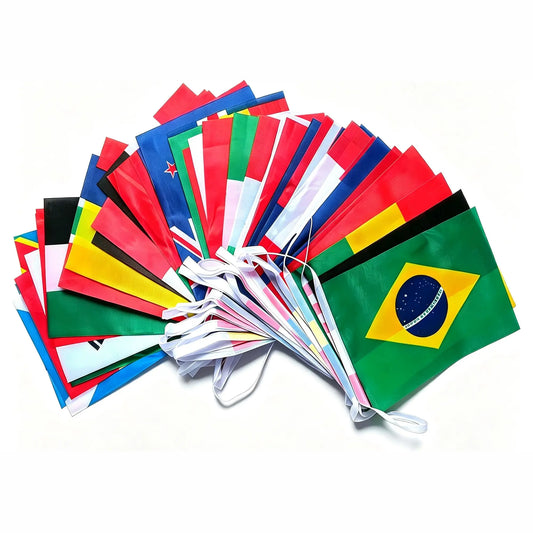 2026 Football Cup Flag 14x21cm Small World Flag Hanging Flag Bar Store Supermarket Cup banner for decoration
