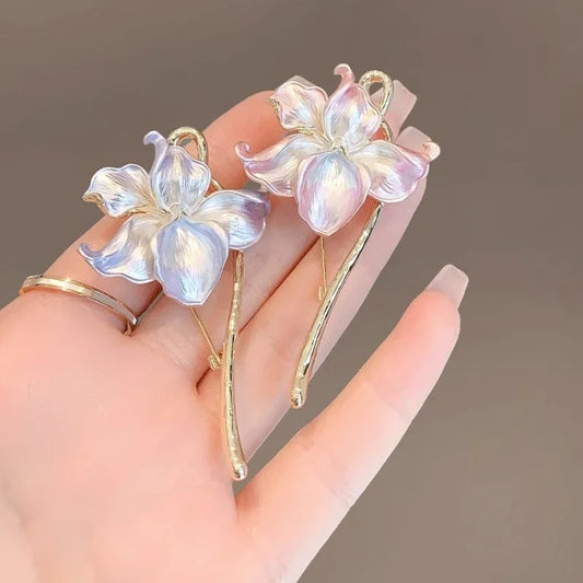 Luxury Enamel Lotus Flower Brooches for Women Men Suit Coat Dress Jewelry Pins Wedding Party Corsage Accessories