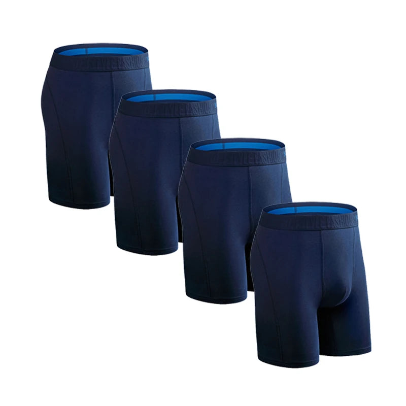 4pcs Long Boxers Men's Underpants Cotton Men Panties Underwear Man Boxershorts Sport Mens Boxer Shorts Sexy Male Trunks Calecon
