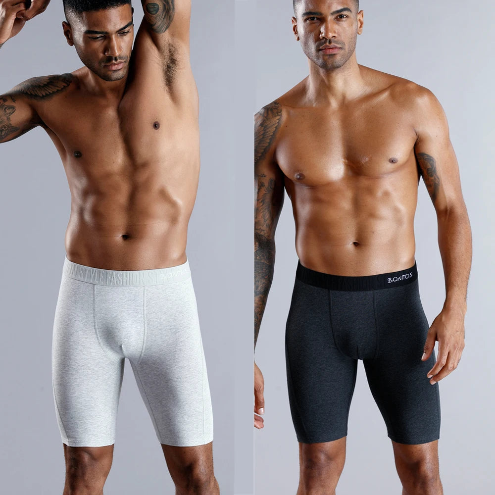 4pcs Long Boxers Men's Underpants Cotton Men Panties Underwear Man Boxershorts Sport Mens Boxer Shorts Sexy Male Trunks Calecon