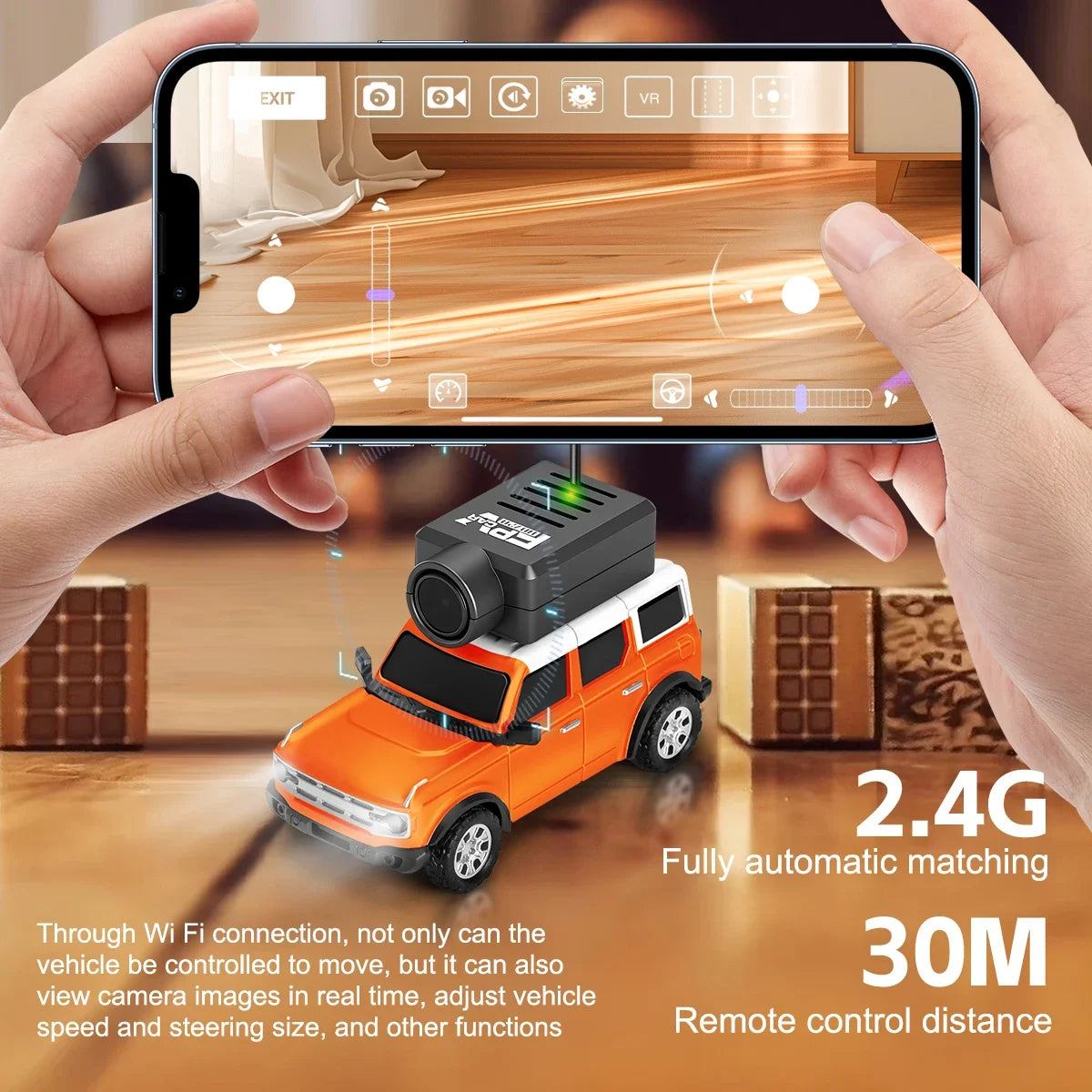 WLtoys 1/64 6401/6405/6406 Mini RC Car With 720P FPV Camera Wifi APP Control 2.4G Reomte Contorl Racing Vehicle Toy for Kids