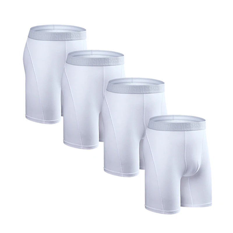 4pcs Long Boxers Men's Underpants Cotton Men Panties Underwear Man Boxershorts Sport Mens Boxer Shorts Sexy Male Trunks Calecon