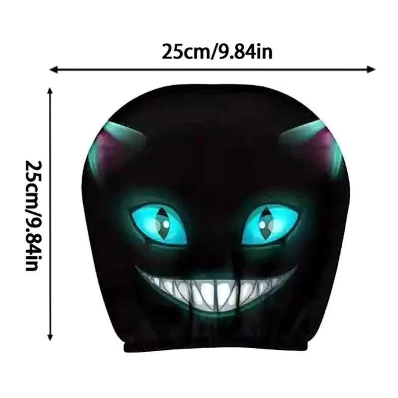 1PCS Car Headrest Covers Funny Cartoon Headrest Cover Car Seat Head Rest Protector Auto Front Seat Rest Halloween Decoration