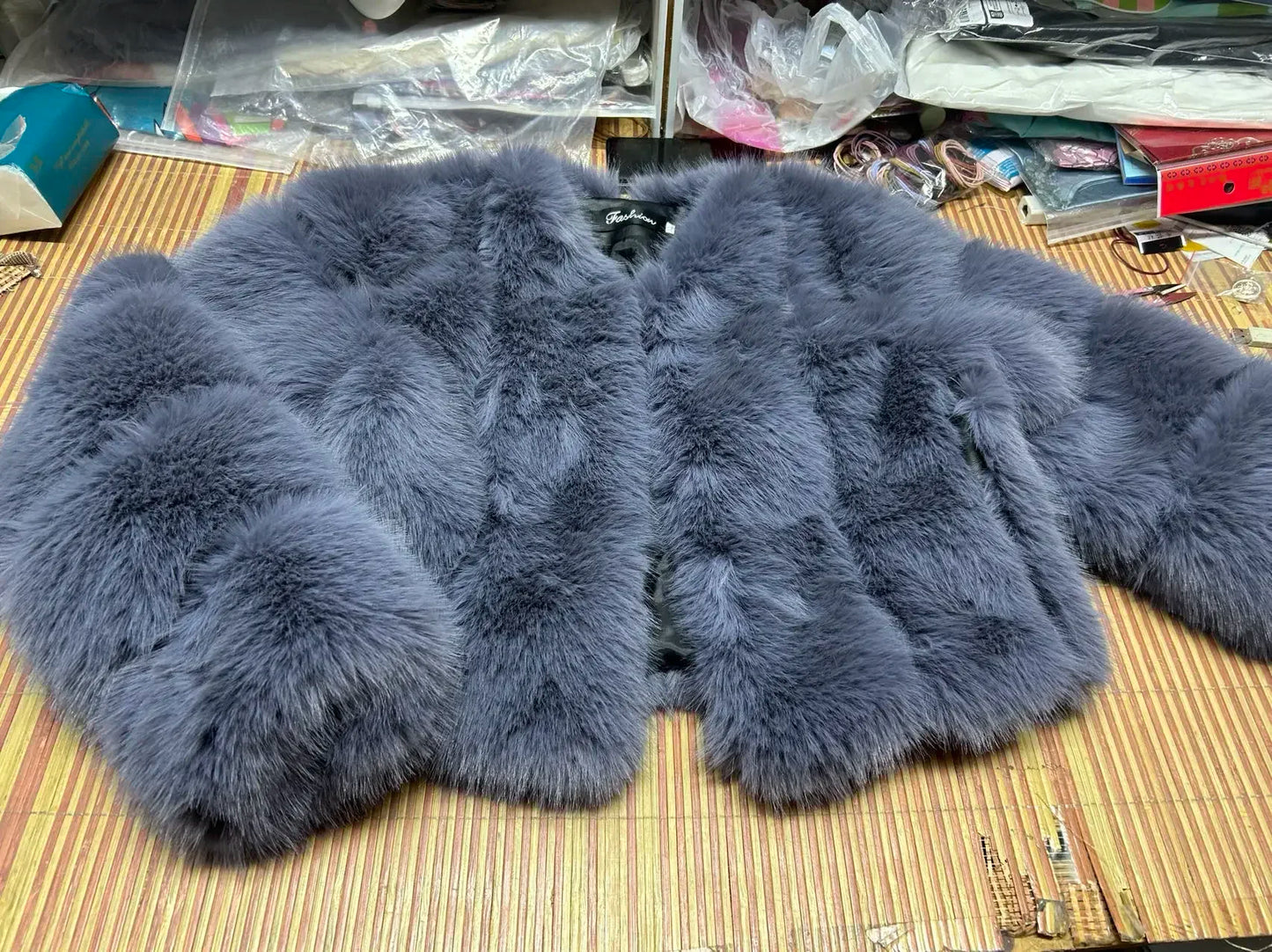 Faux Fox Fur Coat V-Neck Winter Woman Long Sleeve Warm Winter Coat Women Fashion Luxury New Fur Jacket Teddy Chic Outwear 2024