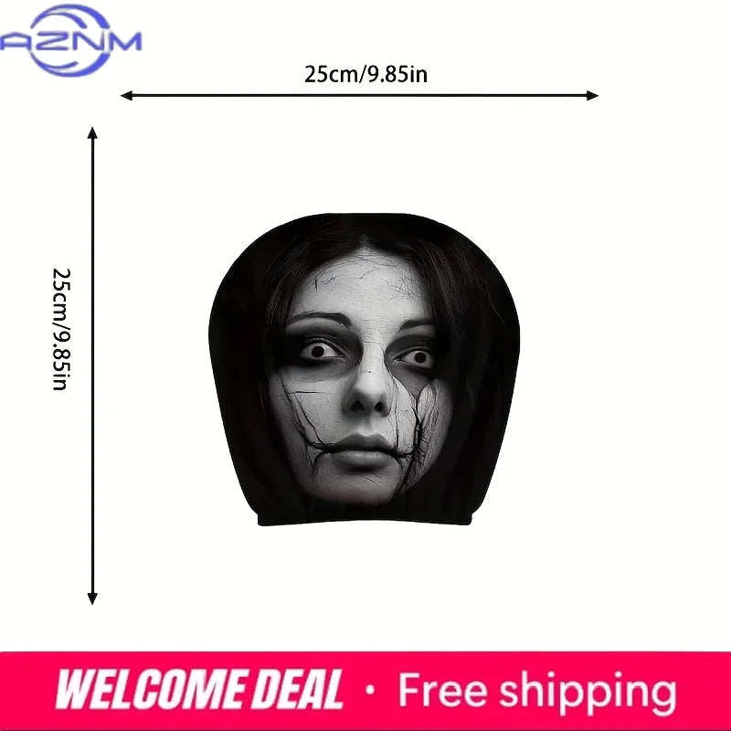 Set of 2 Car Headrest Covers: Perfect for Daily Commutes   Features Quirky Ghosts,