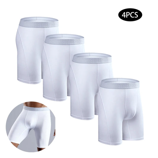 4pcs Long Boxers Men's Underpants Cotton Men Panties Underwear Man Boxershorts Sport Mens Boxer Shorts Sexy Male Trunks Calecon