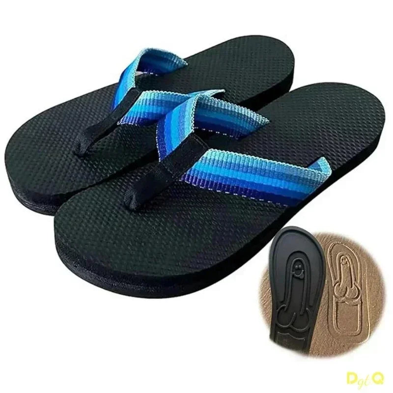 2025 Hidden Penis Flops Parody Creative Penis Slippers Summer Beach Comfort Non Slip Men's Sandal Beach Flip Flops Dick Slippers