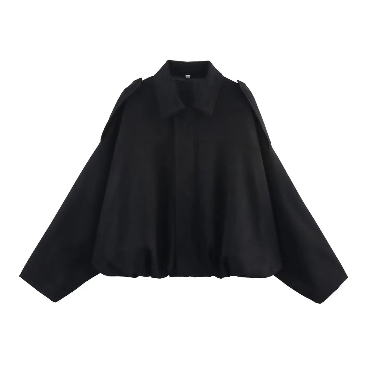 ETJ 2026 Spring New Women's Suede Texture Effect Loose Version of Fashion Lapel Shoulder Jacket