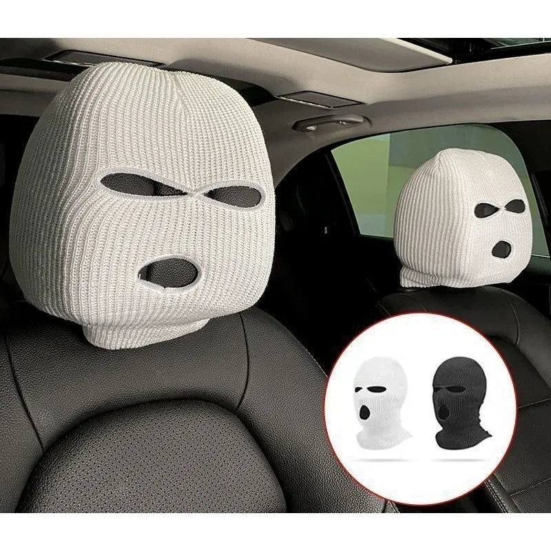 1/2pcs General Motors Headrest Seat Cover Is A Unique, Funny and Fun Car Headrest with Black and White Car Decoration