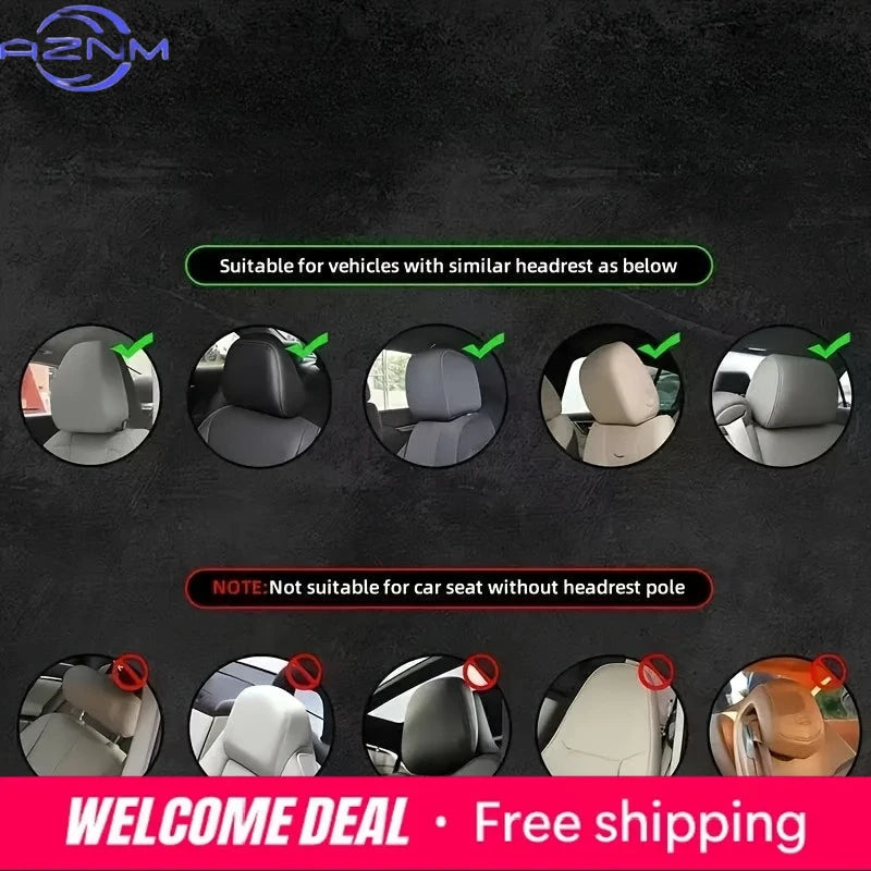 Set of 2 Car Headrest Covers: Perfect for Daily Commutes   Features Quirky Ghosts,