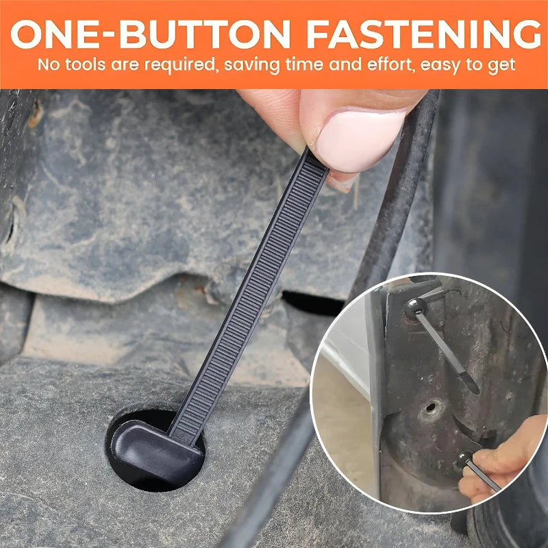 Universal Nylon Cable Tie Buckle Auto Fastener Screw Replacement Clip Car Fender Trunk Engine Guard Panel Wire Management Secure