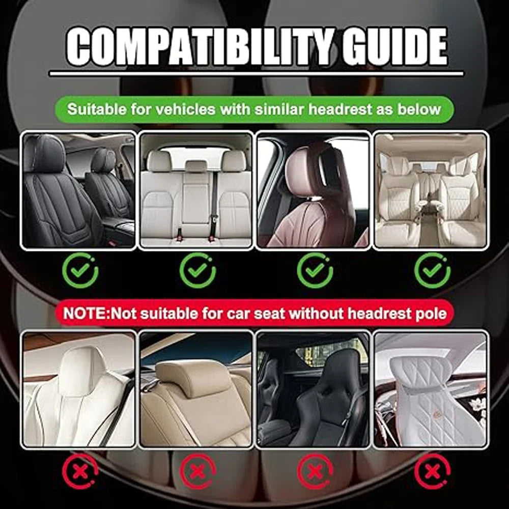 1PC-Red-eyed Car Headrest Cover - High Elasticity, Effectively Dust-proof , Stain-resistant, Practical Car Interiors