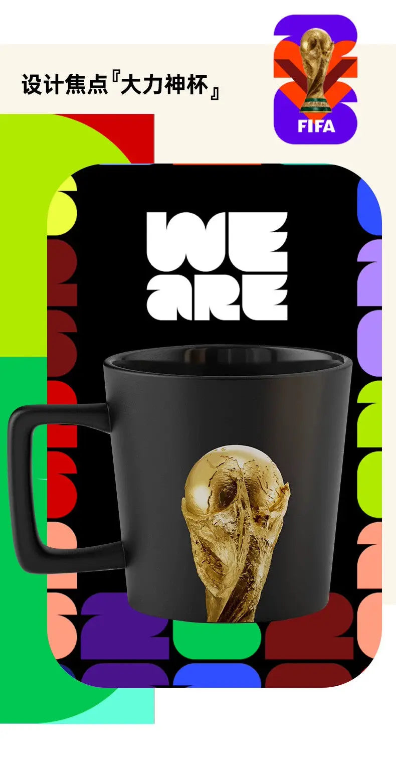 FIFA 2026 USA Canada Mexico World Cup Official Licensed Trophy Mug 390ml Ceramic Coffee Cup Home Drinkware