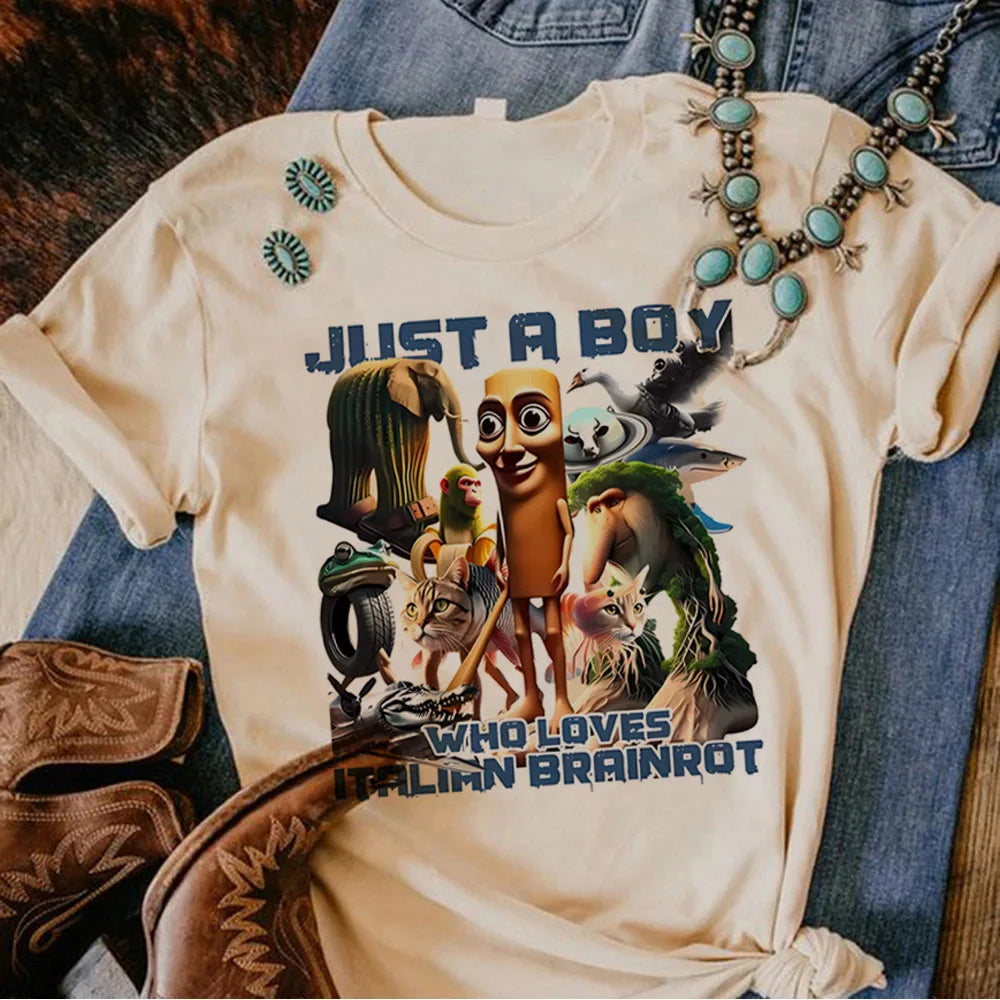 Tralalero Tralala Tung Tung Tung Sahur Bombardiro Crocodilo Tee Shirt Funny Italian Brainrot T shirt Men Women Tshirt