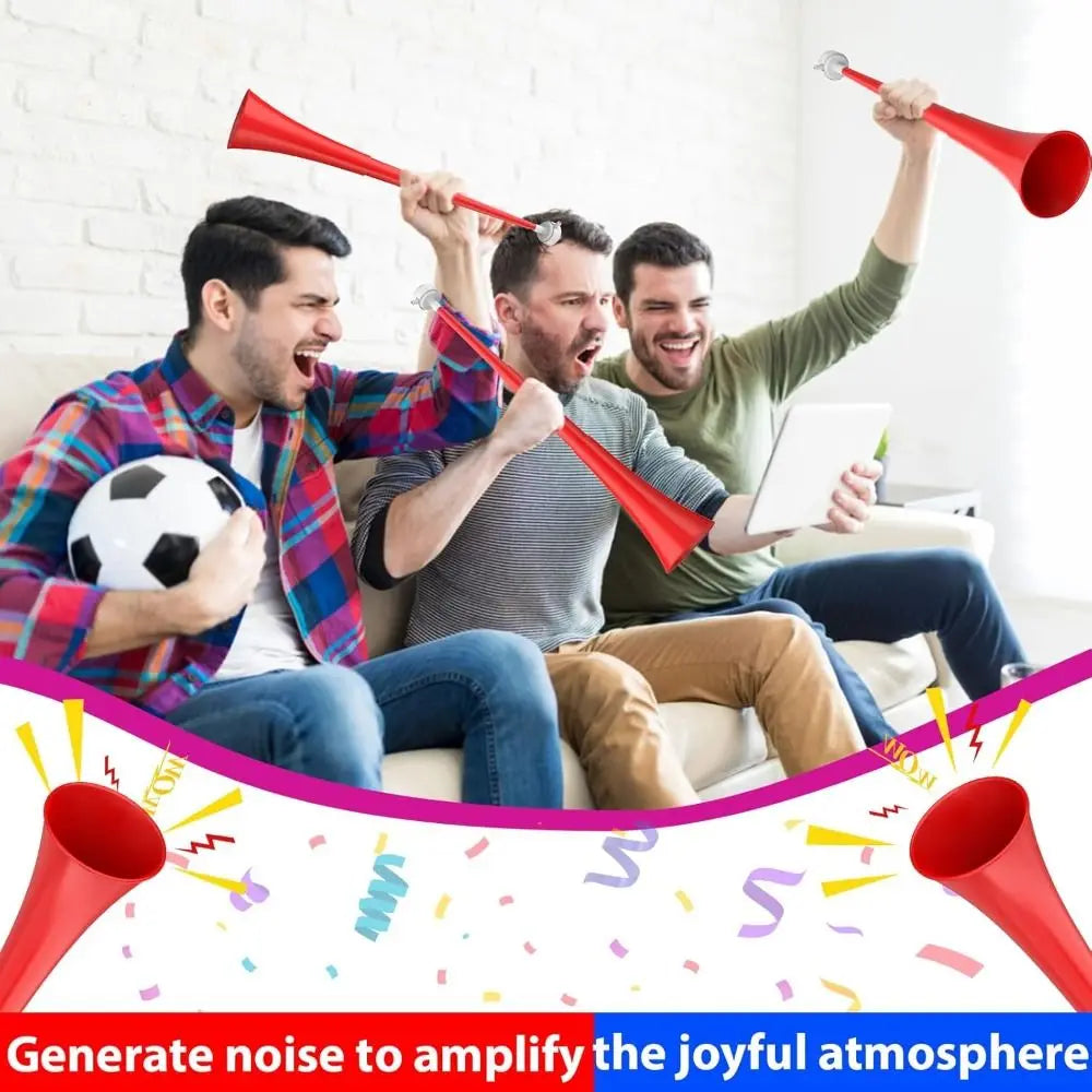 New 24 Inch Collapsible Stadium Horn Vuvuzela Loud Sound Vuvuzela Horn Plastic Soccer Noisemakers School Party Supplies