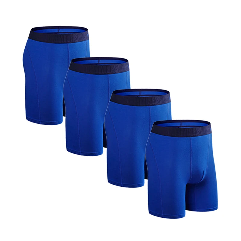 4pcs Long Boxers Men's Underpants Cotton Men Panties Underwear Man Boxershorts Sport Mens Boxer Shorts Sexy Male Trunks Calecon